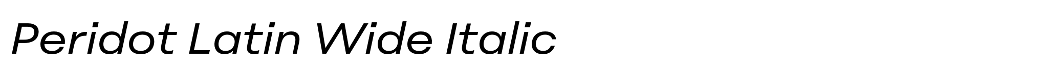 Peridot Latin Wide Italic image